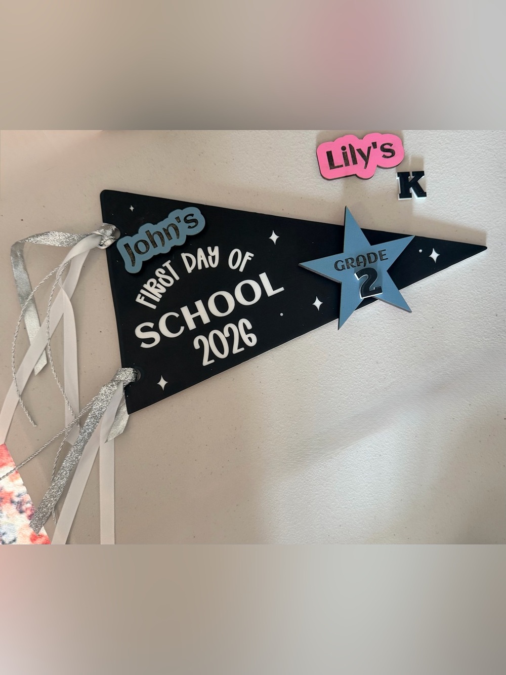 Designed and handcrafted by me First Day of School interchangeable sign - Picture 7 of 8